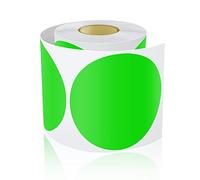 Meitaat Round Stickers Green 90 mm Circle Labels Colour Coding Dot Vinyl Floor Sticker Waterproof Removable Roll of 200