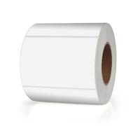 Meitaat White Rectangle Stickers 76 x 50 MM Color Coding Rectangular Labels Vinyl Roll Self-Adhesive Waterproof Removable 500 PCS
