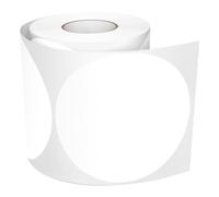 Meitaat White Round Dot Stickers 100mm Vinyl Circle Labels 300 Pcs | Waterproof Vinyl, Strong Adhesive, Writable, Removable, Floor Marking, Colour Coding, Inventory, Classroom, Office, Home