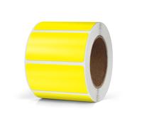 Meitaat Yellow Rectangle Stickers 50 x 25 MM Color Coding Rectangular Labels Vinyl Roll Self-Adhesive Waterproof Removable 500 PCS