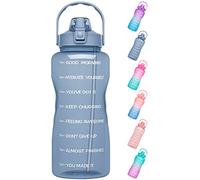 MEITAGIE 2.2 Litre Large Water Bottle with Time Marker, Leakproof Half Gallon 2.2L Drink Bottle with Straw & Handle,Ensure You Drink Enough Water Daily for Fitness,Gym and Outdoor Sports