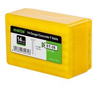 meite 14 Gauge Concrete Nails 38 mm, Galvanised T Nails 400 Counts