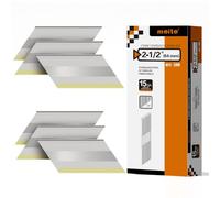 meite 15 Gauge Angled Finish Nails 64 mm, Stainless Steel DA 34° 500PCS | D Head 304 Stainless Steel for 15G Angled Nailer, Kitchen Baths Millwork Casing Cabinet Window Casing