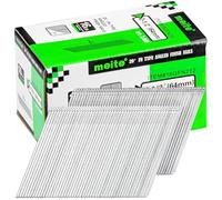 meite 16 Gauge Angled Finish Nails, 64mm Galvanised Angled Nails for Finish Nail Guns, 16GA 20 Degree Angled Nails for Carpentry & Interior Trim - 2,000 Pack