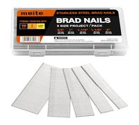 meite 18 Gauge Stainless Steel Brad Nails, Assorted 5 Sizes (19, 25, 32, 38 and 50 mm, 400 Per Size), 2000-Counts, Brad Nails for Pneumatic & Electric Brad Nailers, Multi-Project Use