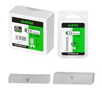 meite 23 Gauge Pin Nails, 12 mm Micro Headless Brad Nails for Pin Nailer - Galvanised Pins Nail Gun Nails, Ideal for Fine Woodworking and Trim Work