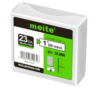 meite 23 Gauge Pin Nails, 25 mm Micro Headless Brad Nails for Pin Nailer - Galvanised Pins Nail Gun Nails, Ideal for Fine Woodworking and Trim Work (10,000 Counts)