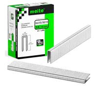 meite 9019 Type 90/19 mm Narrow Crown Staples for Staple Gun, 18 Gauge Galvanised Upholstery Staples for Furniture, Wood Box, Crafts DIY (4,000 Counts)