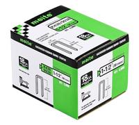 meite 9038 Type 90/38 mm Narrow Crown Staples for Staple Gun 18 Gauge Galvanised Upholstery Staples for Furniture, Wood Box, Crafts DIY (4,000 Counts)