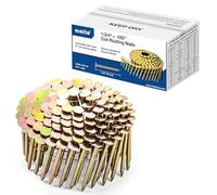 meite Coil Roofing Nails 45mm x 3.05mm Electro Galvanized 15 Degree Round Head Coil Nails for CN45R Roofing Nailer Gun, Wire-Weld Collated Nails Smooth Shank for Roof Lathing Sheathing 2,880PCS