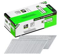 meite DA50 Type 15G / 50 mm Angled Finish Nails, 15 Gauge 34 Degree Galvanised Angled Finishing Nails for Nail Guns - Ideal for Woodworking, Upholstery, and Framing Projects (2,000 Counts)