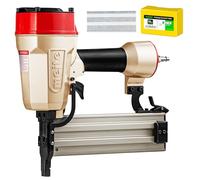 meite ST64L Concrete Nail Gun with 400PCS 14 GA 1-1/2 Inch T Nails, Extended Muzzle Pneumatic Concrete T-Nailer Gun for Wood-to-Concrete Projects, 100PCS Magazine, Accepts 3/4'' to 2-1/2''