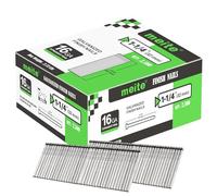 meite T32 16 Gauge Finish Nails, 32 mm 16GA Straight Finish Nails Galvanized Finishing Nail for Nailer Guns - Ideal for Woodworking, Upholstery, and Framing Projects (2,500 Counts)