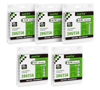 meite T50 140 Staples 5 Sizes 6-14 mm Galvanised 10.5 mm Crown 7560 Pcs | Assorted 20 Gauge Type 140 Staples for Staple Gun, Ideal for Upholstery, Construction, Furniture, Crafts