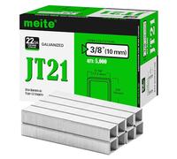meite Type 53/10 mm Staples, Galvanised JT21 Staples for Staple Gun, Fine Wire, 7/16" (11.2 mm) Crown Type 53 Staple Refill, Ideal for Upholstery, Crafts, Furniture (5,000 Counts)
