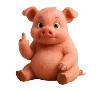 Meitianfse Rebel Gesture Plush,Meet The Attitude Squad: Tiny Plush Rebels with Sass & Snuggles, Pocket-Sized Plush Toys Stress Relief Humor, Funny Gifts for Sarcastic Friends & Sassy Decor (Pig)