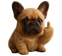 Meitianfse Rebel Gesture Plush,Meet The Attitude Squad: Tiny Plush Rebels with Sass & Snuggles, Pocket-Sized Plush Toys Stress Relief Humor, Funny Gifts for Sarcastic Friends & Sassy Decor (Bulldog)