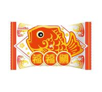 Meito Puku Puku Tai Monaka Japanese Choco Fish Shape Wafer Biscuit Snacks 16.5g (Chocolate)