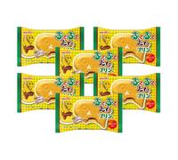 Meito Puku Puku Tai Pudding Flavour Monaka Wafer Snack, Japanese Fish Shaped Chocolate Wafer, 16.8g each, Pack of 6