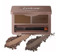 MEITREND Eyebrow Powder, Light Brown & Dark Brown Eyebrow Shaper Brow Pomade Pen Pencil Tint Makeup Kit Set. As Eyeliner Face Contour Hairline Filler For Women Men Girl Teens