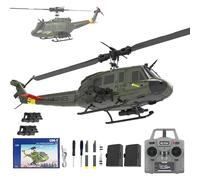 Meiurlex 1/48 RC Helicopter for Adults, RC ERA C032 UH-1 Huey 2.4G 6CH Gyro Stabilized Remote Control Aircraft with Altitude Hold & Optical Flow, One-Key Takeoff/Landing