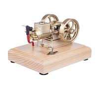 Meiurlex 1.6cc Hit and Miss Engine Model Kit That Works, M17B Metal Adjustable Speed Micro Horizontal Water-cooled Engine, Internal Combustion Engines Collectible for Model Hobbyists