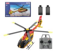 Meiurlex C190 H145 Remote Controlled Helicopter, 2.4GHz 6CH 6-Axis Gyro RC Military Plane with Altitude Hold & Optical Flow Positioning, Aeroplane Toy Gift for Adults