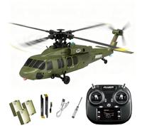 Meiurlex K200 Black Hawk RC Helicopter, 6CH Remote Control Helicopter Model with Optical Flow Positioning & Inverted Flight, Simulation Aerobatic Military Aircraft for Beginner