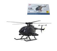 Meiurlex MD500 C189 RC Helicopter, 1/28 2.4G Little Bird Single-Rotor RC Drone Aircraft with 6-axis Gyroscope Dual Brushless Motors 6G Simulation Plane Model (RTF Version)