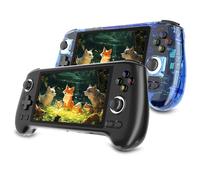 RG556 Retro Handheld Game Console, 5.48-Inch AM OLED Screen Android 13 System Built-in 256G SD Card 8000 Games Video Games Player for dults Kids Boys ((4+128G)+256G) - Black
