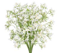 MEIVINES Artificial Flowers 8 Bundles Artificial Silk Daisy Flowers 67cm Long Stem Fake Flowers UV Resistant Artificial Flowers For Graves Garden Wedding And Home (White)