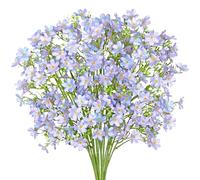 MEIVINES Artificial Flowers 8PCS Fake Flowers with Long Stems, 67cm Faux Flowers Artificial Plants Outdoor, Silk Flowers for Home Garden Window Porch Farmhouse Wedding Party Graves (Purple, 8PCS)