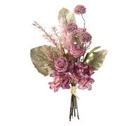 MEIVINES Artificial Flowers Artificial Roses Faux Flowers Bouquets Silk Flower Arrangements Wedding Bouquets Realistic Fake Plant for Wedding Party Table Centerpiece Home Decor (Rose Pink)