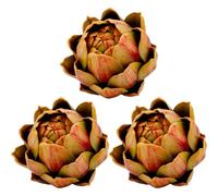 Meiwlong 3Pcs Artificial Fake Artichoke Vegetable Large Yellow Decoration Lifelike Flowers Bouquet Realistic Fruit Party Christmas Kitchen Indoor Supplies