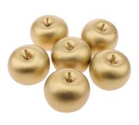 Meiwlong 6 PCS Artificial Golden Realistic Apple Fake Lifelike Display Fruit Faux Simulation Plastic Food Decoration Home Party Festival Kitchen Christmas