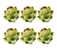 Meiwlong 6pcs Artificial Artichokes Small Green Faux Artichokes Fake Fruits Lifelike Fake Artichoke Ornament Decoration Christmas Party Home Kitchen