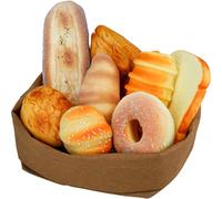 Meiwlong 8 Pcs Artificial Bread Sets,Artificial French Faux Bread Décor Plastic Artificial Food Props For Kitchen Bakery Restaurant Decoration