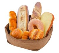 Meiwlong Artificial Bread 8 Pack Realistic Fake Baguette & Bread Loaf Set,Decorative Breads for Photography Props, Kitchen Display, Fake Food Props, Home Decor