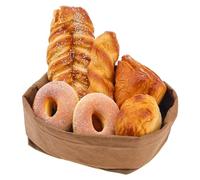 Meiwlong Artificial Bread 8 Pack Realistic Fake Baguette & Bread Loaf Set,Decorative Breads for Photography Props, Kitchen Display, Fake Food Props, Home Decor