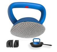 MEIXINZHI Cast Iron Skillet Cleaner - Cast Iron Chainmail Scrubber (Blue)