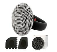 MEIXINZHI Cast Iron Skillet Cleaner, Cast Iron Chainmail Scrubber, Pan & Grill Scrapers, Black with Mat
