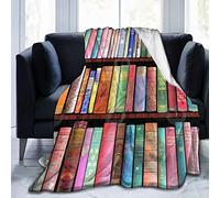 Meiya-Design Fleece Blanket 50" x 60"- Bookworm Antique Books Home Flannel Fleece Soft Warm Plush Throw Blanket for Bed/Couch/Sofa/Office/Camping