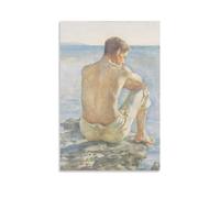 MEIYAN Watching The Sea Henry Scott Tuke Painter Poster Canvas Poster Wall Art Picture Prints Hanging Photo Decor Home Posters Artworks 16x24inch(40x60cm)