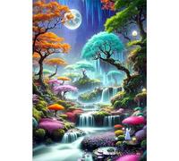 MEIYDUA Diamond Art Painting Kits for Adults, Fantasy Forest Diamond Painting Kit Crystal Cross Stitch, Landscape Diamond Art for Adults Kids Beginners for Home Wall Decor 30x40cm