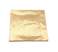 Meiyea 100 Sheets Imitation Gold Leaf Flakes - Metallic Gilding Foil for Nails Art, Resin Craft, Painting & DIY Decor