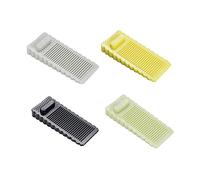 Meiyea 4 Pack Rubber Door Stopper Wedge Thin and Small Non Slip Plug Discrete Heavy Soft Silicone Door Stops for Indoor Cupboard Shower Kitchen Floor Doorstop