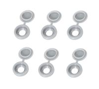 Meiyea 50 Pcs Screw Cover,0.34-Inch Plastic Hinge Cover,Suitable For M4-Grey