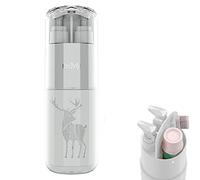 Meiyijia Travel Water Cup Set, Toothbrush Case, Toothbrush Tumbler with 2 x 45 ml Lotion Dispenser, Soap Dispenser, Comb, Mirror, Suitable for Camping Travel, Business Trips, School