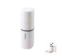 Meiyijia Travel Water Cup Set, Toothbrush Holder for Toothbrushes and Toothpaste, Toothbrush Cup, Suitable for Camping, Travel, Business Trip, White