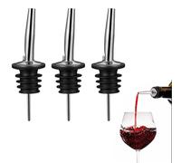 MeiyiZheng 3 Pcs Bottle Pourers for Spirits, Liquor Pourer for Olive Oil, Speed Pourers Wine Bottle Spirits Pourers Tapered Spout with Rubber Dust Caps, for Precision ControlLeakproof & Rust-Resistant